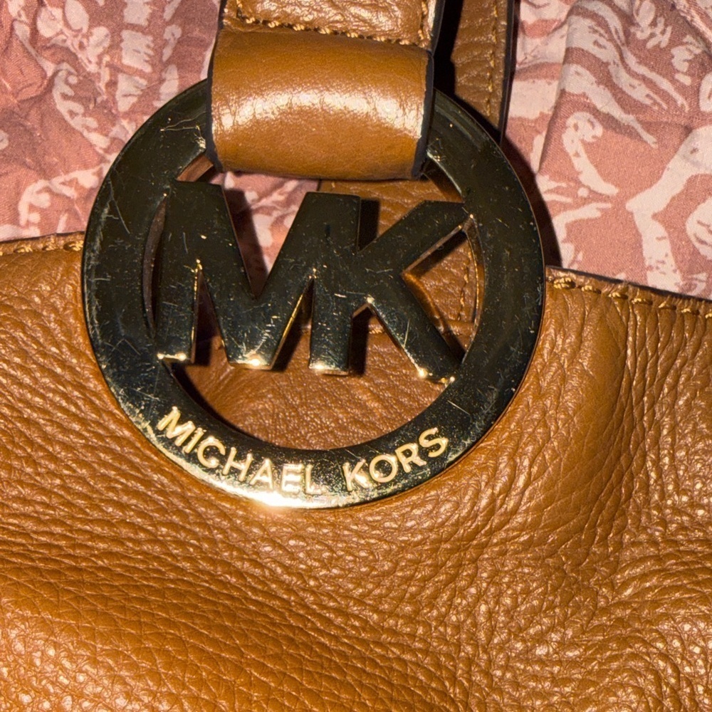 Michael Kors Brown Leather Tote Bag - Picture 5 of 10